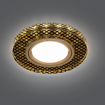 Светильник Gauss Backlight BL076 Круг Кристалл/Черный/Золото, Gu5.3, LED 2700K