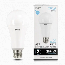 73235 Лампа Gauss LED Elementary A67 25W E27 6500K