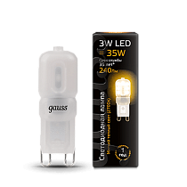 107409103 Лампа Gauss LED G9 AC220-240V 3W 2700K пластик