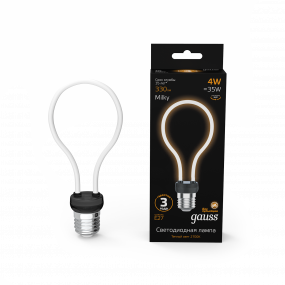 Лампа Gauss Filament Artline А72 4W 330lm 2700К Е27 milky LED 1/10/100