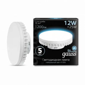 131016212 Лампа Gauss LED GX70 12W AC150-265V 4100K