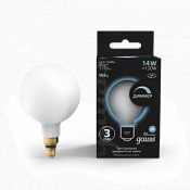 153202214-D Лампа Gauss Filament G200 14W 1170lm 4100К Е27 milky диммируемая LED 1/4