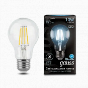 102802210 Лампа Gauss LED Filament A60 E27 10W 4100К