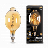 Лампа Gauss Filament BT180 8W 620lm 2400К Е27 golden flexible LED 1/6