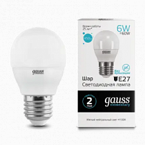 53226 Лампа Gauss LED Elementary Globe 6W E27 4100K