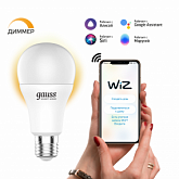 Лампа Gauss Smart Home A60 8,5W 806lm 2700К E27 диммируемая LED 1/10/40