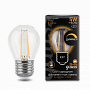 Лампа Gauss Filament Шар 5W 420lm 2700К Е27 диммируемая LED 1/10/50