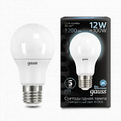 102502212 Лампа Gauss LED A60 globe 12W E27 4100K