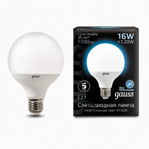 105102216 Лампа Gauss LED G95 E27 16W 4100K