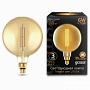 Лампа Gauss Filament G200 6W 890lm 2700К Е27 golden straight LED 1/6