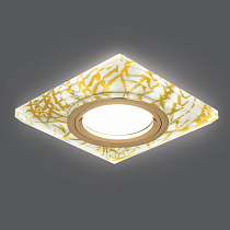 Светильник Gauss Backlight BL074 Квадрат. Золотой узор/Золото, Gu5.3, LED 2700K