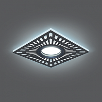 Светильник Gauss Backlight BL126 Квадрат. Черный, Gu5.3, 3W, LED 4000K 1/40