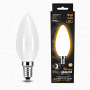 Лампа Gauss Filament Свеча 9W 590lm 3000К Е14 milky LED 1/10/50