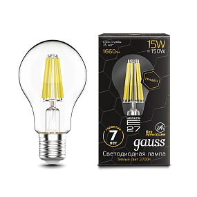 102802115 Лампа Gauss LED Filament Graphene A60 E27 15W 2700-3000K