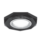 Светильник Gauss Mirror RR014 Восемь гран. Кристал черный/Хром, Gu5.3