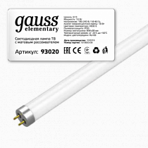 93020 Лампа Gauss LED Elementary T8 Glass 600mm G13 10W 4000K