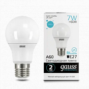 23227A Лампа Gauss LED Elementary A60 7W E27 4100K