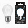 105202209 Лампа Gauss Filament Шар 9W 610lm 4100К Е27 milky LED 1/10/50