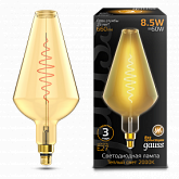 Лампа Gauss Filament Vase 8.5W 660lm 2000К Е27 golden flexible LED 1/2