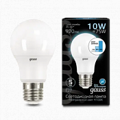 102502210-S Лампа Gauss LED A60 10W E27 4100K step dimmable