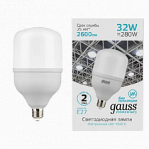 63233 Лампа Gauss Elementary LED T100 E27 32W 2700lm