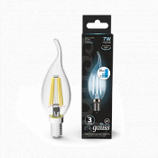104801207-S Лампа Gauss LED Filament Candle tailed E14 7W 4100K step dimmable