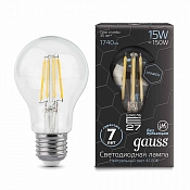 102802215 Лампа Gauss LED Filament Graphene A60 E27 15W 4100К