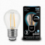 105802205-D Лампа Gauss LED Filament Globe dimmable E27 5W 4100K