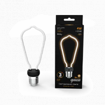 1005802104 Лампа Gauss Filament Artline ST64 4W 330lm 2700К Е27 milky LED 1/10/100