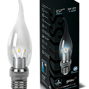 HA104202203 Светодиодная лампа LED 3W E27 4100K Gauss Candle Tailed Crystal Clear