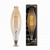 Лампа Gauss Filament BT120 6W 780lm 2400К Е27 golden straight LED 1/10