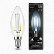 103801205 Лампа Gauss LED Filament Candle E14 5W 4100К