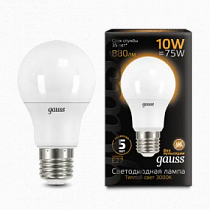 102502110 Лампа Gauss LED A60 10W E27 3000K