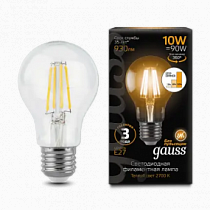 102802110-S Лампа Gauss LED Filament A60 E27 10W 2700К step dimmable