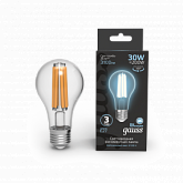 Лампа Gauss Filament А70 30W 3100lm 4100К Е27 LED 1/10/40