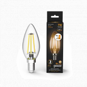 103801107-S Лампа Gauss LED Filament Candle E14 7W 2700К step dimmable