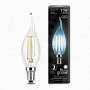 104801211 Лампа Gauss LED Filament Свеча на ветру E14 11W 750lm 4100K 1/10/50