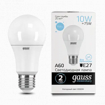 23230 Лампа Gauss LED Elementary A60 10W E27 6500K