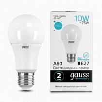 23220 Лампа Gauss LED Elementary A60 10W E27 4100K