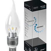 HA104202205-D Диммируемая светодиодная лампа LED 5W E27 4100K Gauss Candle Tailed Crystal Clear