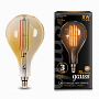 Лампа Gauss Filament А160 8W 780lm 2400К Е27 golden straight LED 1/6