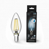 103801207-S Лампа Gauss LED Filament Candle E14 7W 4100К step dimmable