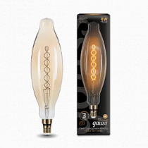 156802008 Лампа Gauss Led Vintage Filament Flexible BT120 8W E27 120*420mm Golden 2400K