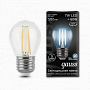 105802207 Лампа Gauss LED Filament Globe E27 7W 4100K